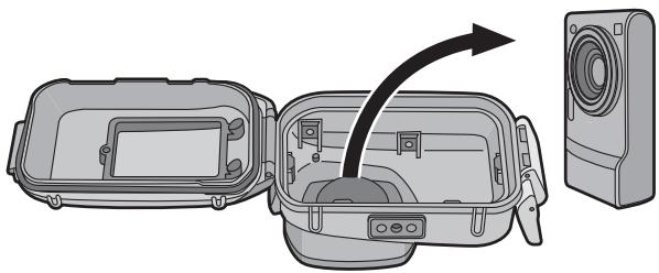 PANASONIC DMWMCTZ7 - Die Geräterückseite öffnen, um die Digitalkamera zu entfernen. - 1