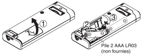 PANASONIC RRUS550 - Insertion des piles - 1