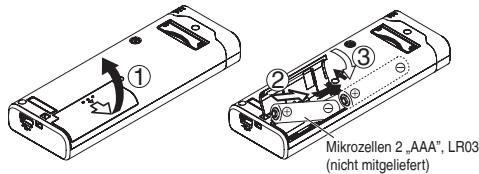 PANASONIC RRUS550 - Einlegen der Batterlen - 1