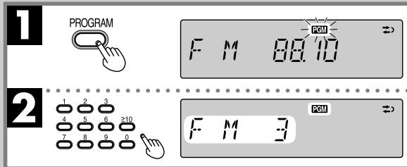 PANASONIC RX-ED50A - Appuyez sur [FM MODE/BP] pour afficher "MONO". - 2
