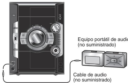 PANASONIC SC-AK280 - Conexión con un equipo portátil de audio - 1