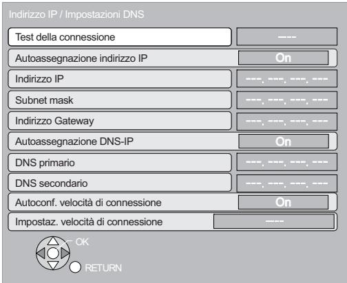 PANASONIC SC-BT200 - Test di “Indirizzo IP / Impostazioni DNS” - 1
