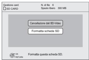 PANASONIC SC-BT200 - Formattazione delle schede SD/Cancellazione dei dati - 1