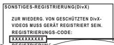PANASONIC SC-PT480 - () links, "REGISTRIERUNG" im Menu Sonstiges - 1