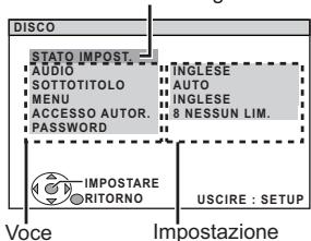 PANASONIC SC-PT570 - Cambiare le impostazioni dellettore - 5