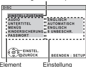 PANASONIC SC-PT570 - Ändern der Einstellungen des Wiedergabegeräts - 5