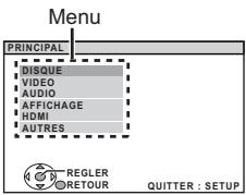 PANASONIC SC-PT70 - Appuyez sur [SETUP]⑪ pour afficher le menu de configuration. - 1