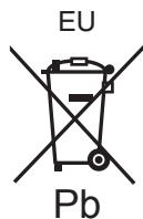 PANASONIC SC-PT70 - Nota per il symbolo delle batterie (esempio con symbolo chimico riportato sotto il symbolo principale): - 1