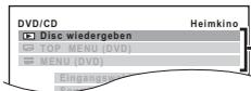 PANASONIC SC-PT70 - Auswahl der Quelle aus dem Menu START - 2