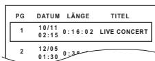 PANASONIC SC-PT70 - Wiedergabe der Programme - 1