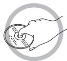 PANASONIC VW-BN2 - ■ How to hold a disc - 1