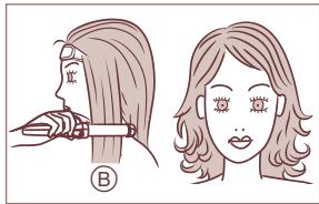 PANASONIC EH1771 - Caracóis para fora nos lados do cabelo - 1