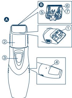 PANASONIC ER2403 - Identificatie van de onderdelen - 1