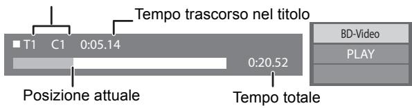 Tempo trascorso nel titolo T1 C1 0:05.14 0:20.52 Posizione attuale Tempo totale BD-Video PLAY