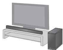 PANASONIC SC-HTB15EG - Beim Aufstellen der Lautsprecher auf einem Tisch - 3