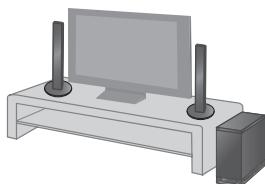 PANASONIC SC-HTB15EG - W przypadku montażu głośników na stoliku - 3