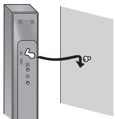 PANASONIC SC-HTB15EG - Setzen Sie den/die Lautsprecher genau mit der/den Bohrung/en auf die Schraube(n). - 1