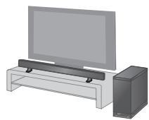 PANASONIC SC-HTB15EG - Beim Aufstellen der Lautsprecher auf einem Tisch - 2