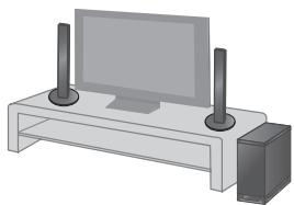 PANASONIC SC-HTB15EG - Quando si collocano i diffusori su un tavolo - 4