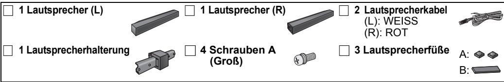 PANASONIC SC-HTB15EG - Aufstellen der Lautsprecher mit den Füßen - 1