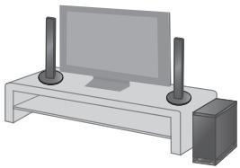 PANASONIC SC-HTB15EG - Umieść głośniki na nóżkach - 3