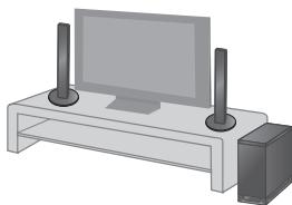 PANASONIC SC-HTB15EG - Pour placer les enceintes sur un meuble - 4
