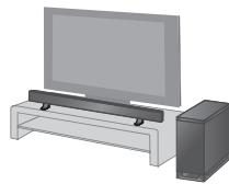 PANASONIC SC-HTB15EG - W przypadku montażu głośników na stoliku - 1