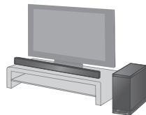PANASONIC SC-HTB15EG - Quando si collocano i diffusori su un tavolo - 3