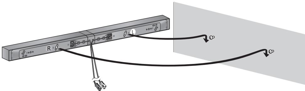 PANASONIC SC-HTB15EG - Setzen Sie den Lautsprecher mit dem Loch sicher in die Schraube ein. - 1