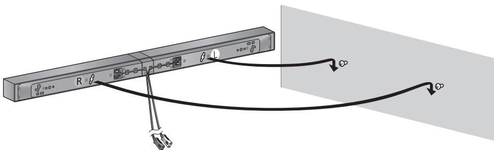 PANASONIC SC-HTB15EG - Appendere saldamente il diffusore alla vite usando il foro del diffusore. - 1