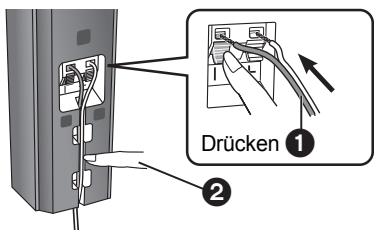PANASONIC SC-HTB15EG - Schließen Sie die Lautsprecherkabel an. - 1