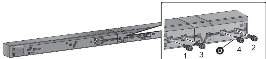 PANASONIC SC-HTB15EG - Verwenden Sie die Schrauben A, um die Lautsprecher an der Lautsprecherhalterung zu befestigen. - 1