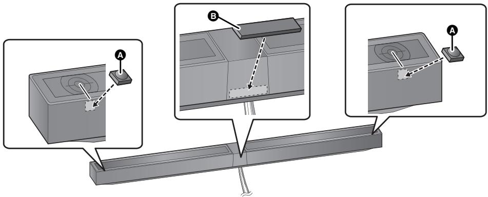 PANASONIC SC-HTB15EG - Installare i piedini sul fondo dei diffusori. - 1