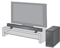 PANASONIC SC-HTB15EG - Beim Aufstellen der Lautsprecher auf einem Tisch - 1