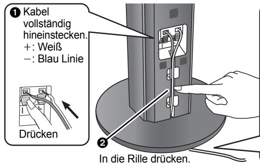 PANASONIC SC-HTB15EG - Bringen Sie den Lautsprecher am Fuß an. - 2