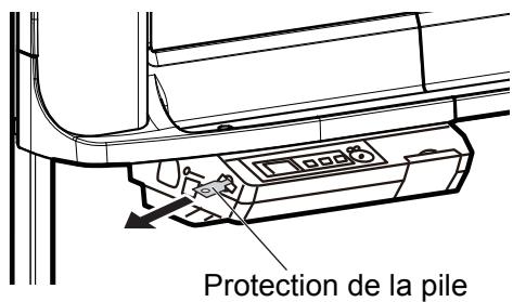 PANASONIC UB-5338C - Retirer la protection de la pile. - 1
