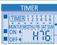 TIMER TIMER 1 2 3 4 5 6 MON TUE WEDTHU FRI SAT SUN ON ← 176 OFF ←