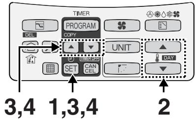 TIMER PROGRAM COPY UNIT SET CANCEL 3,4 1,3,4 2