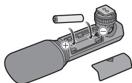 PANASONIC DMW-MS1E - Respectez les polarités ( ,) lors de la mise en place de la pile. - 1