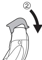 PANASONIC ER-GK40 - Fixation du sabot sur le rasoir - 2