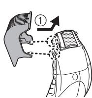 PANASONIC ER-GK40 - Fixation du sabot sur le rasoir - 1