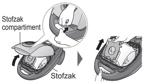 PANASONIC MC-CG712 - Open het stofzakcompartment en trek de stofzak eruit. - 1