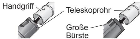 PANASONIC MC-CG712 - Fügen Sie den Griff, das Teleskoprohr und die große Bürste zusammen. - 1