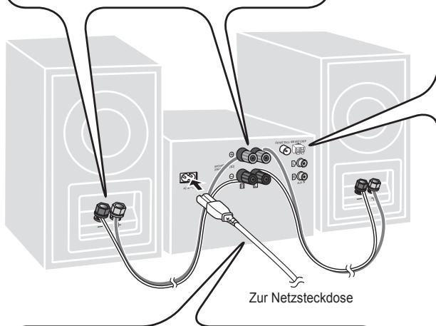 PANASONIC SC-PMX5 - Verbinden Sie die Lautsprecher. - 3