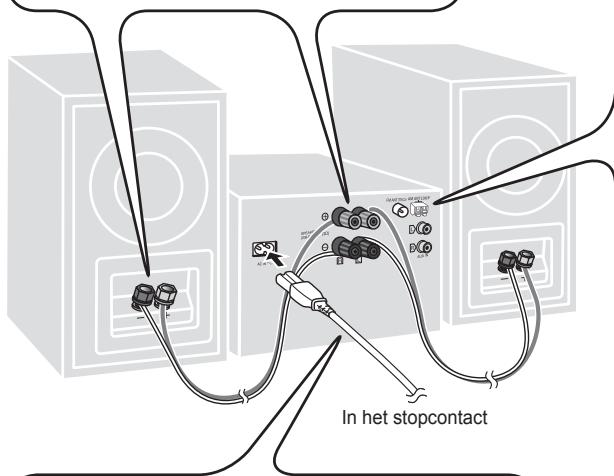 PANASONIC SC-PMX5 - De luidsprekers aansluiten. - 3