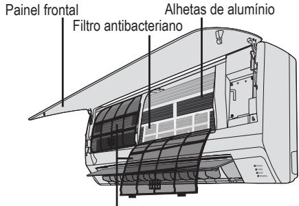 Painel frontal Filtro antibacteriano Alhetas de alumínio