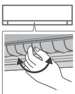 PANASONIC CS-RE9PKE - Pour régler le sens du flux d'air horizontal - 1