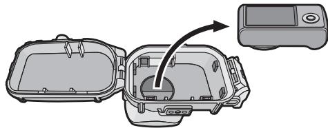 PANASONIC DMWMCTZ40PP - Open the rear of the case to remove the digital camera. - 1