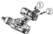 PANASONIC EY-7549 - Pour changer le côté d'installation du crochet de ceinture - 2
