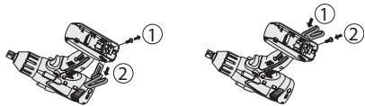 PANASONIC EY-7549 - Verplaatsen van de riemclip - 1